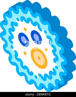 Microscopic Bacterium Microgerm isometric icon vector illustration Stock Vector
