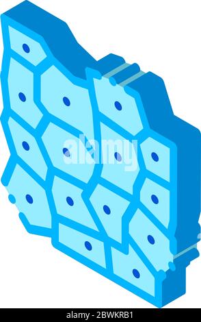 Microscopic Derm Cell isometric icon vector illustration Stock Vector