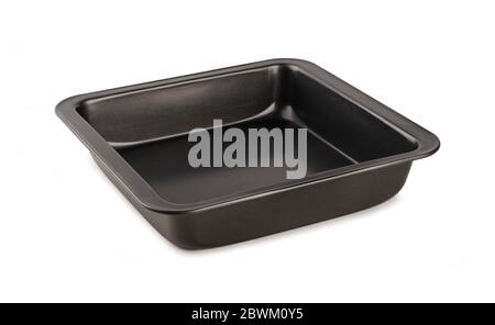 Empty baking tray isolated on a white background Stock Photo
