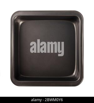 Baking tray with non-stick coating, top view, close-up isolated on a white background Stock Photo