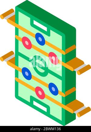 Interactive Kids Table Football isometric icon vector illustration Stock Vector
