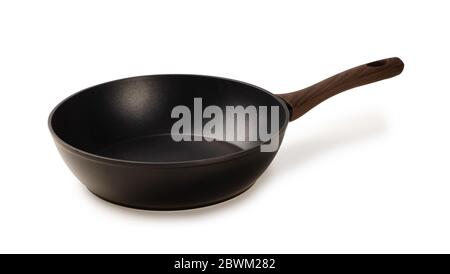 Frying deep pan isolated on white background Stock Photo