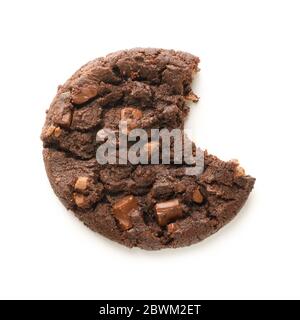 Chocolate chip cookie isolated on white Stock Photo