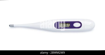 Digital electronic thermometer isolated on white background Stock Photo