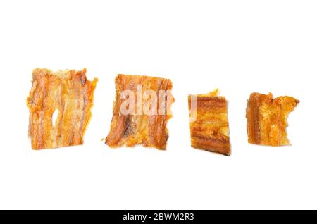 Dried smoked fish isolated on a white background Stock Photo