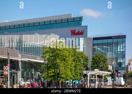 Westfield London shopping centre, shopping mall, Westfield Shepherd's Bush, Westfield shopping centre, Westfield White City Stock Photo