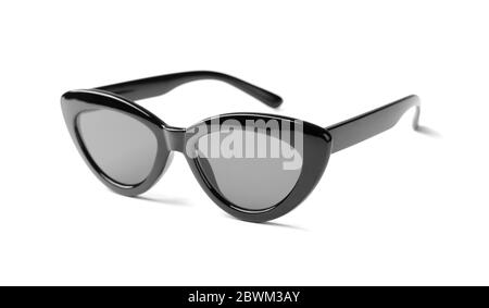 Stylish women's sunglasses isolated on the white background