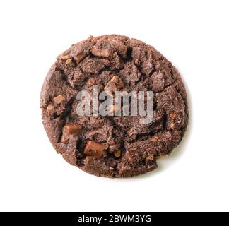 Chocolate chip cookie isolated on white Stock Photo