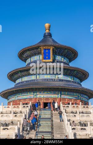 BEIJING, CHINA - NOVEMBER 24: View of the historic Chinese Pagoda at the Temple of Heaven on November 24, 2019 in Beijing Stock Photo