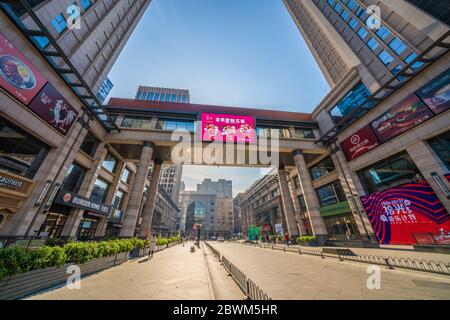 BEIJING, CHINA - NOVEMBER 25: This is a city street with shopping malls in the Central Business district on November 25, 2019 in Beijing Stock Photo