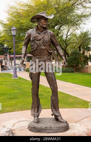 Hollywood heroes statue in downtown Cathedral City CA Stock Photo