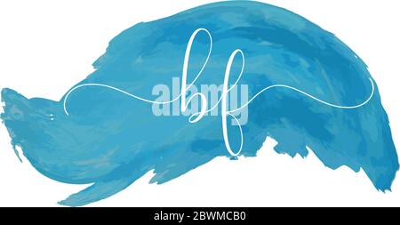 bf initial logo design Stock Vector