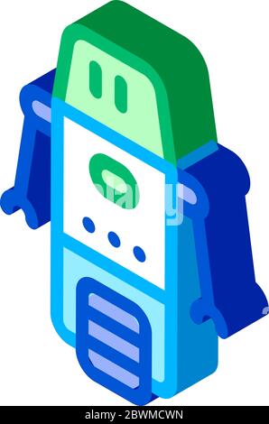 Artificial Intelligence Bot Wheel isometric icon vector illustration Stock Vector