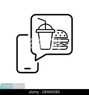 Fast food delivery service vector icon Stock Vector