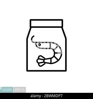 Fast food delivery take away paper bag icon. Stock Vector