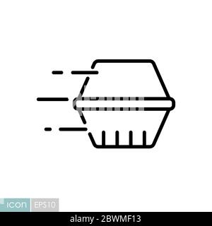 Food box vector icon. Delivery sign Stock Vector