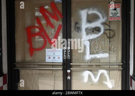 I can't breathe. BLM graffiti on brick viaduct in Central Park ...
