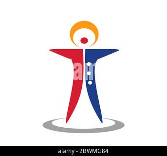 the classic circus clown, logo Stock Vector