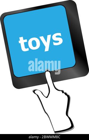 toys word on computer keyboard pc key Stock Photo