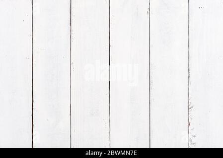 White wood texture background, wooden table top view Stock Photo