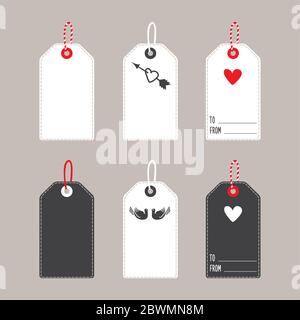 Love gift label template,valentine's day or wedding card, vector illustraion Stock Vector