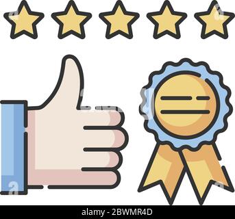 Brand image RGB color icon Stock Vector