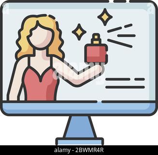Brand ambassador RGB color icon Stock Vector