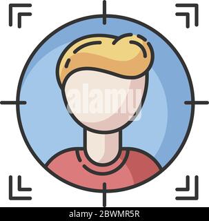Target audience RGB color icon Stock Vector
