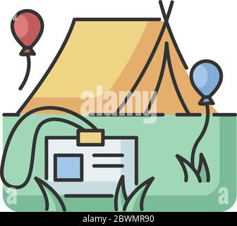 Special event RGB color icon Stock Vector