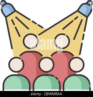 Public event RGB color icon Stock Vector