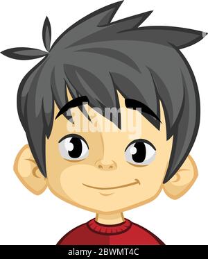 laughing boy face cartoon