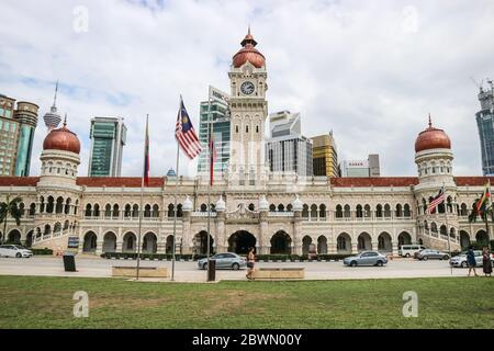 KUALA LUMPUR, MALAYSIA - NOVEMBER 28, 2019: The Sultan Abdul Samad building is located in front of the Merdeka Square in Jalan Raja,Kuala Lumpur Malay Stock Photo