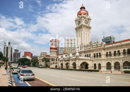 KUALA LUMPUR, MALAYSIA - NOVEMBER 28, 2019: The Sultan Abdul Samad building is located in front of the Merdeka Square in Jalan Raja,Kuala Lumpur Malay Stock Photo