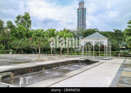 KUALA LUMPUR, MALAYSIA - NOVEMBER 28, 2019: National Mosque Masjid Negara in Kuala Lumpur, Malaysia at summer day
