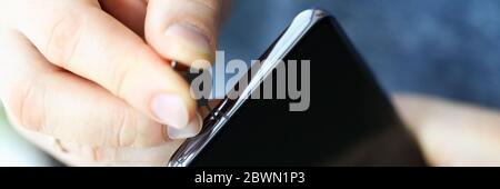 Sim card replacement Stock Photo