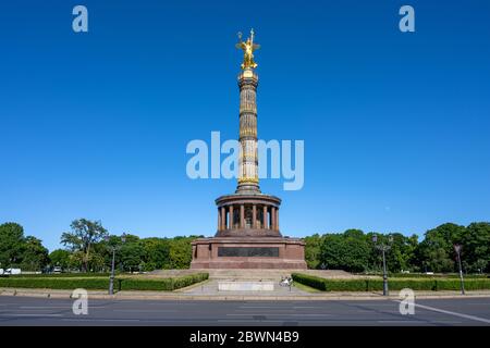 The famous Victory Column in the Tiergarten in Berlin, Germany Stock Photo