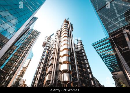 Modern Corporate Buildings and Skyscrapers in the City of London Stock Photo