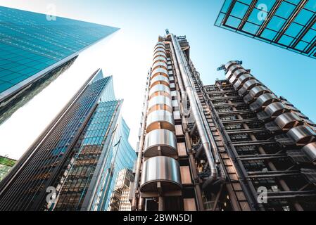 Modern Corporate Buildings and Skyscrapers in the City of London Stock Photo