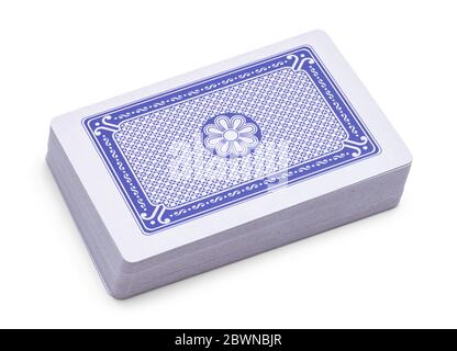 Deck of Playing Cards Isolated on White Background. Stock Photo