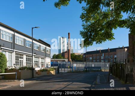 Buildings in Vale Road, Harringay Warehouse District, North London UK Stock Photo