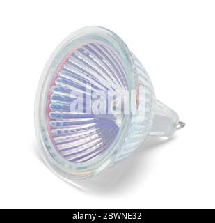 Halogen Light Bulb Isolated on White Background. Stock Photo