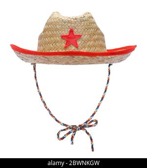 Cowboy Sheriff Hat Costume Cut Out on White. Stock Photo