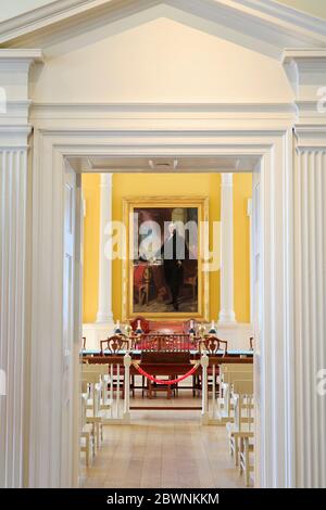 Assembly Room, Old State House Museum, Hartford, Connecticut, USA Stock Photo