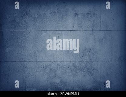 Close-up of blue textured block wall. Stock Photo