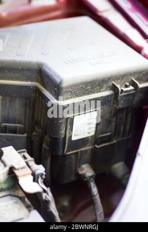 Car fuse box with fuses and relays. Car service Stock Photo - Alamy