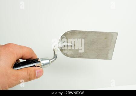 Used Mason Spatula in Lower Bavaria Germany Stock Photo