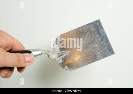 Used Mason Spatula in Lower Bavaria Germany Stock Photo