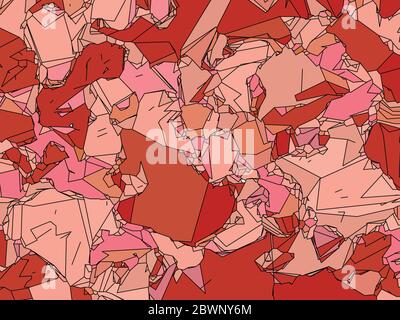 Background texture pattern, vector design, geometric and abstract in red, orange, pink and black colors. Stock Vector