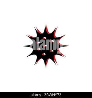 Corona Virus graphic logo design concept, vector icon, isolated on white background. Stock Vector