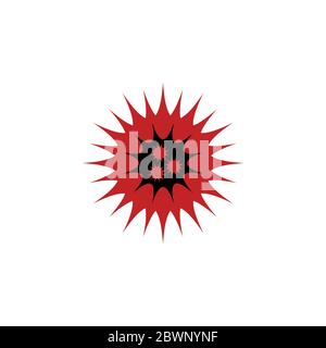 Corona Virus graphic logo design concept, vector icon, isolated on white background. Stock Vector